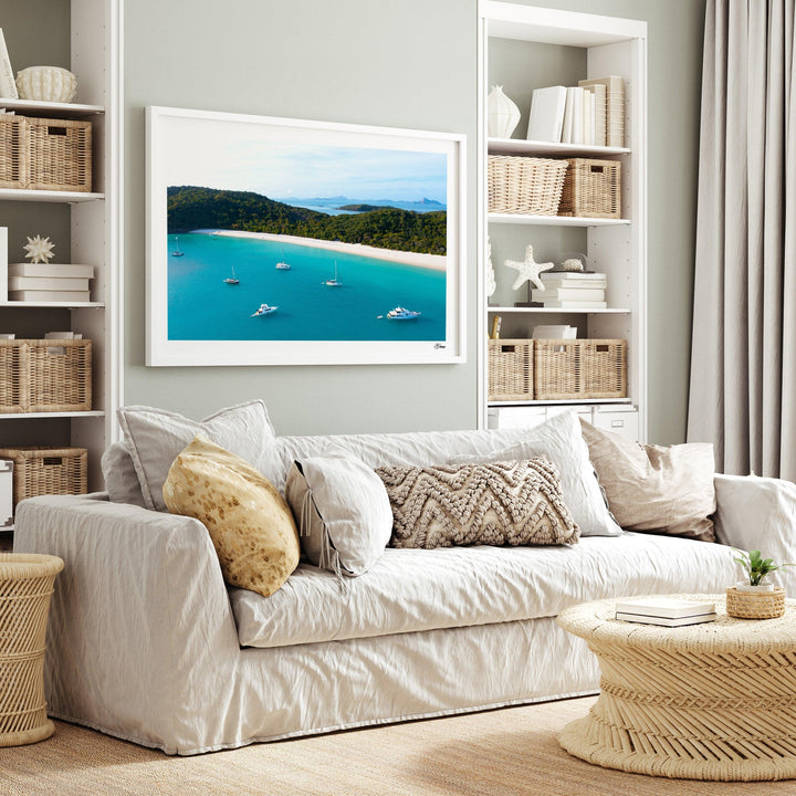 Anchored Bliss – South Whitehaven – Whitsundays Wall Art Print - Australia Unseen