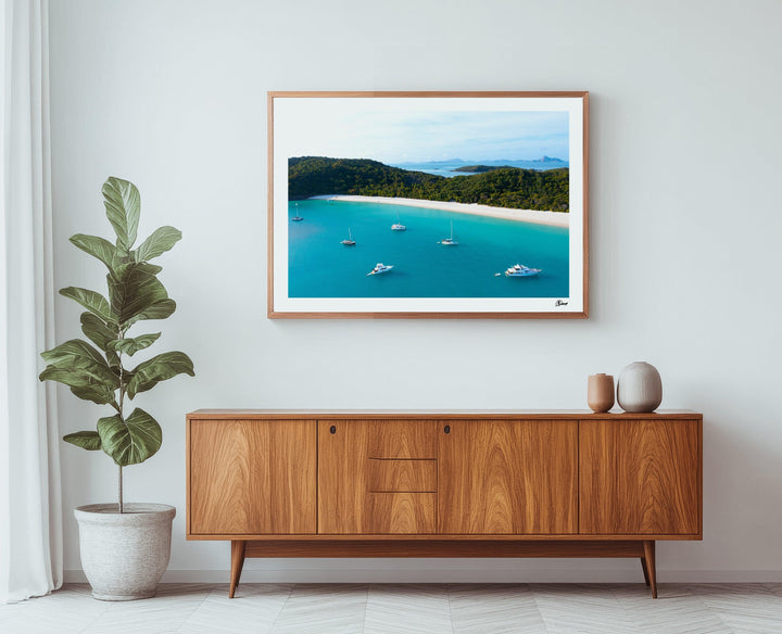 Anchored Bliss – South Whitehaven – Whitsundays Wall Art Print - Australia Unseen