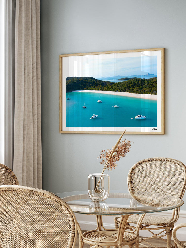 Anchored Bliss – South Whitehaven – Whitsundays Wall Art Print - Australia Unseen