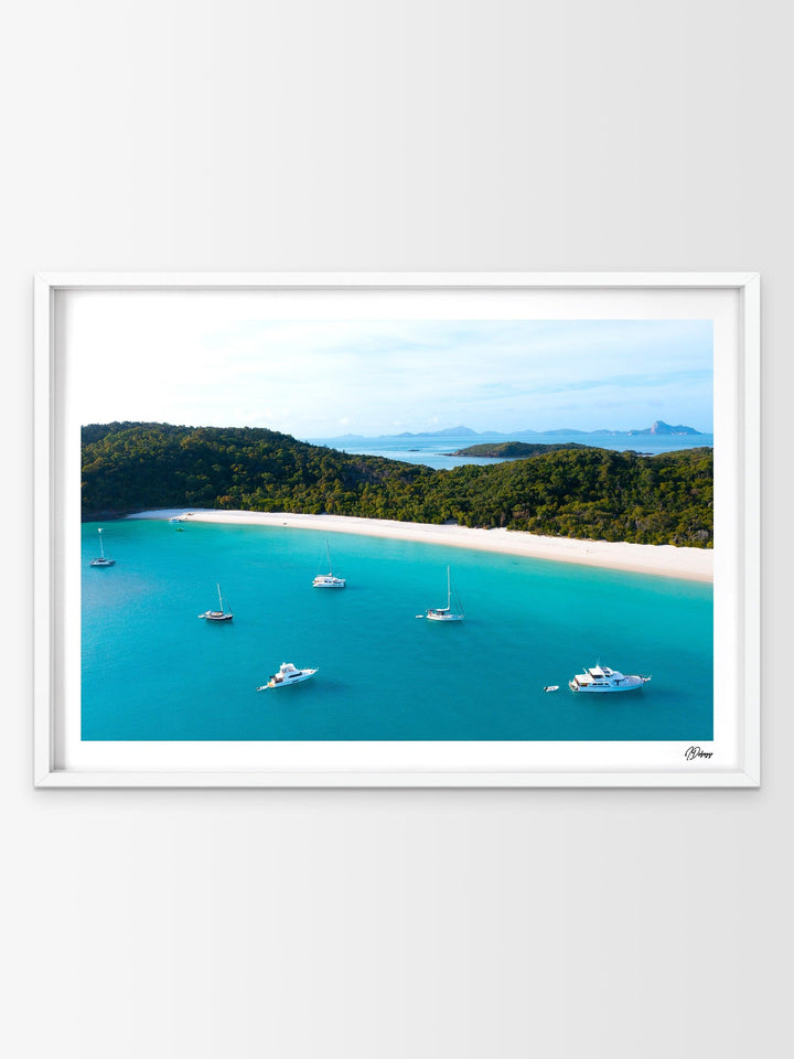 Anchored Bliss – South Whitehaven – Whitsundays Wall Art Print - Australia Unseen