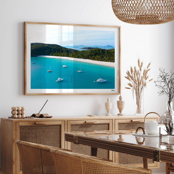 Anchored Bliss – South Whitehaven – Whitsundays Wall Art Print - Australia Unseen