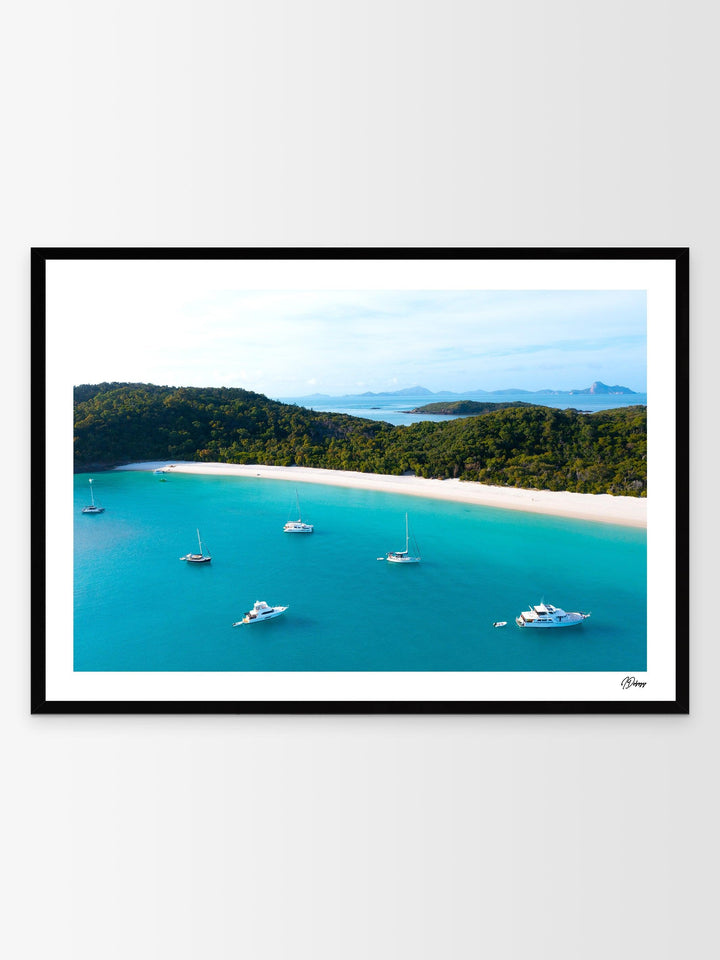 Anchored Bliss – South Whitehaven – Whitsundays Wall Art Print - Australia Unseen