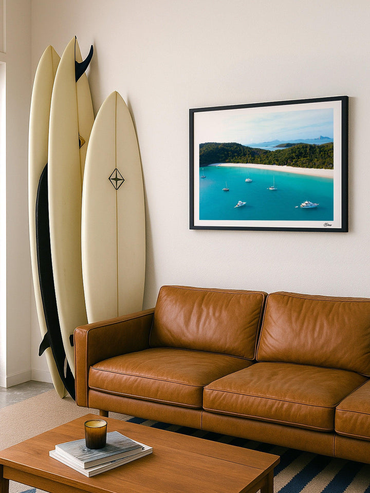 Anchored Bliss – South Whitehaven – Whitsundays Wall Art Print - Australia Unseen