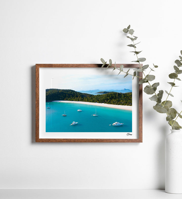 Anchored Bliss – South Whitehaven – Whitsundays Wall Art Print - Australia Unseen