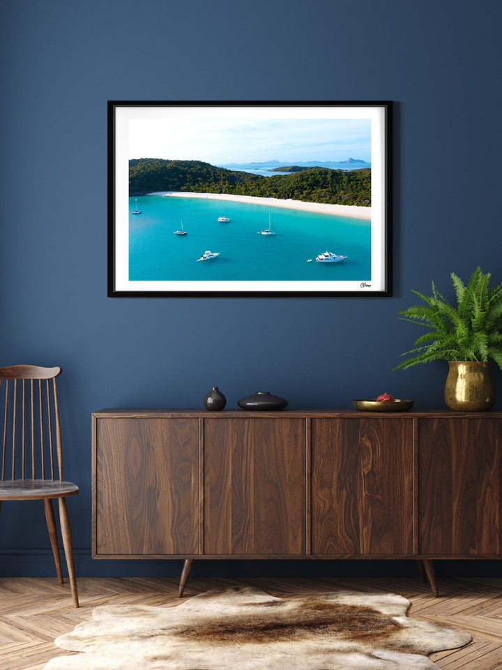 Anchored Bliss – South Whitehaven – Whitsundays Wall Art Print - Australia Unseen