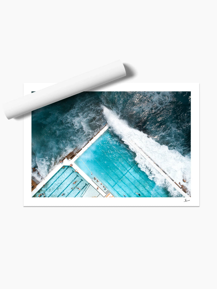 Bondi Icebergs Wipe Out 04 - Wall Art Print - Australia Unseen