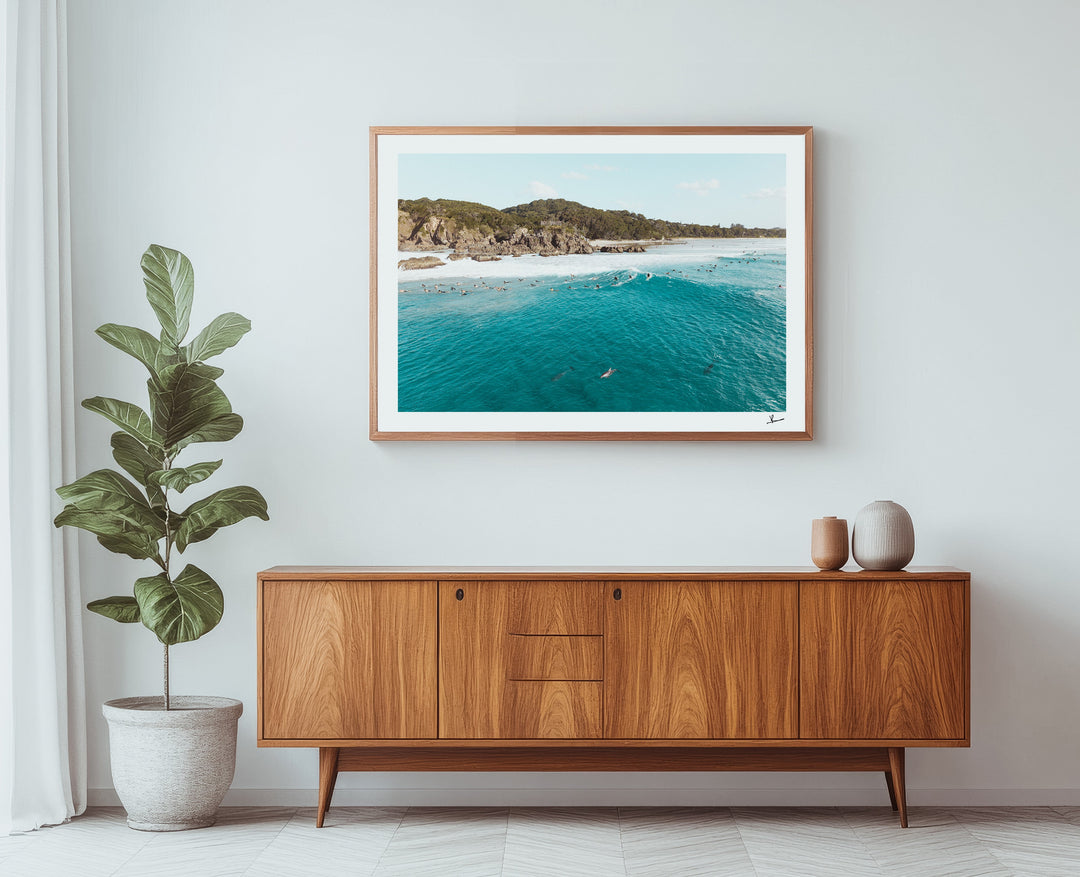 Byron Bay - The Pass 07 (with dolphins) - Wall Art Print - Australia Unseen