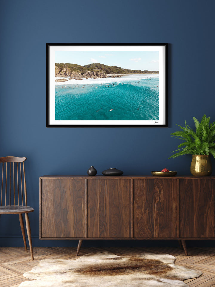 Byron Bay - The Pass 07 (with dolphins) - Wall Art Print - Australia Unseen