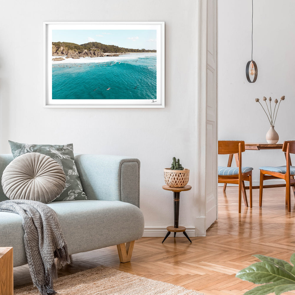 Byron Bay - The Pass 07 (with dolphins) - Wall Art Print - Australia Unseen