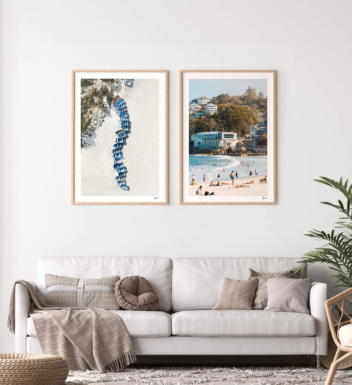 Coogee - Beach Boats - Wall Art Print - Australia Unseen