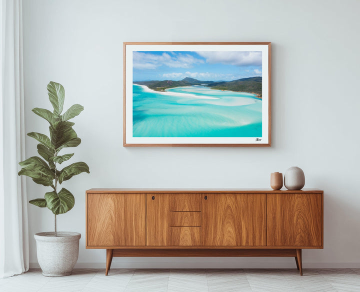 Hill Inlet Blues - Whitsundays Wall Art Print - Australia Unseen