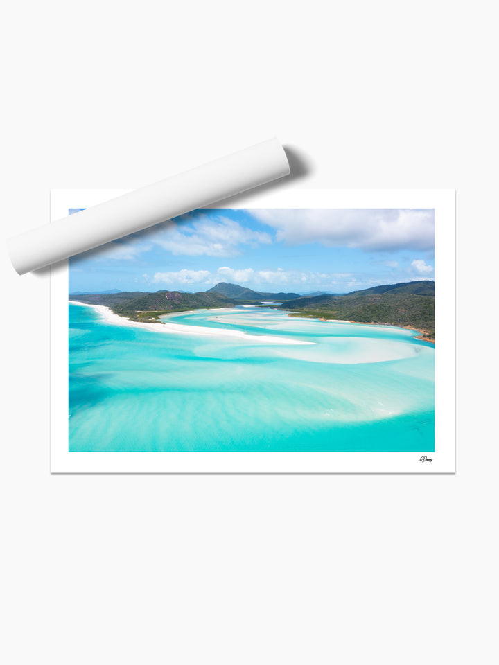 Hill Inlet Blues - Whitsundays Wall Art Print - Australia Unseen