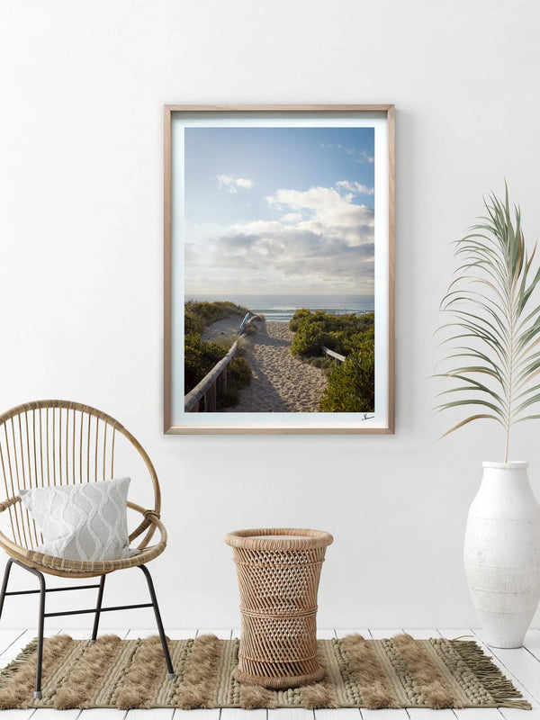 Morning Path to the Surf - Freshwater Wall Art Print - Australia Unseen