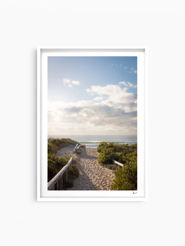 Morning Path to the Surf - Freshwater Wall Art Print - Australia Unseen
