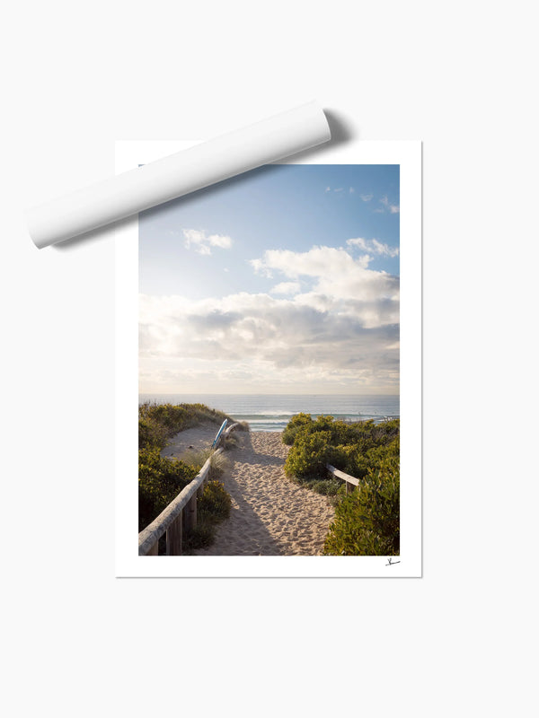 Morning Path to the Surf - Freshwater Wall Art Print - Australia Unseen