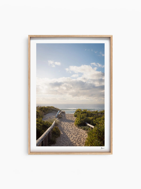 Morning Path to the Surf - Freshwater Wall Art Print - Australia Unseen