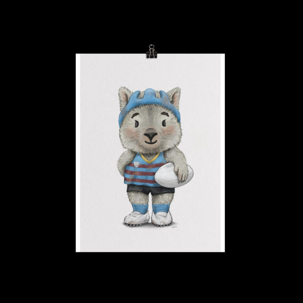 Ollie the wombat | Children illustration | Art print kids decor nursery | Australian animals print - Australia Unseen