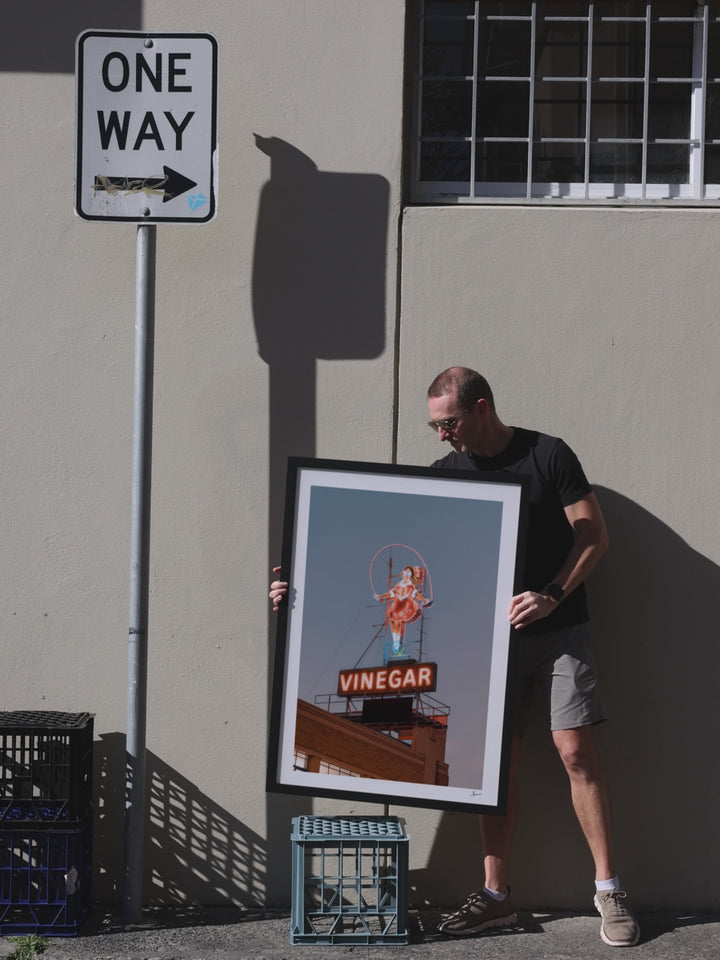 The Skipping Girl (Vinegar Sign) - Melbourne Wall Art Print