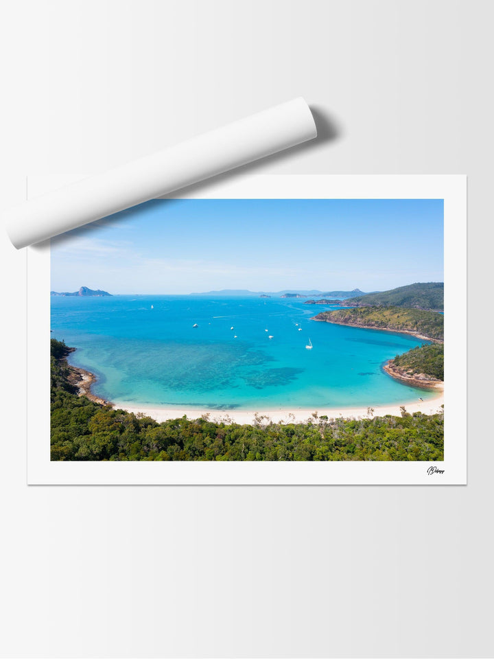 Sailing into Stillness – Chance Bay – Whitsundays Wall Art Print - Australia Unseen