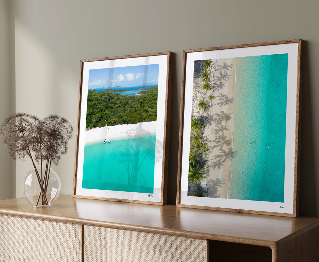 Shadows & Palms – Whitsundays Wall Art Print - Australia Unseen
