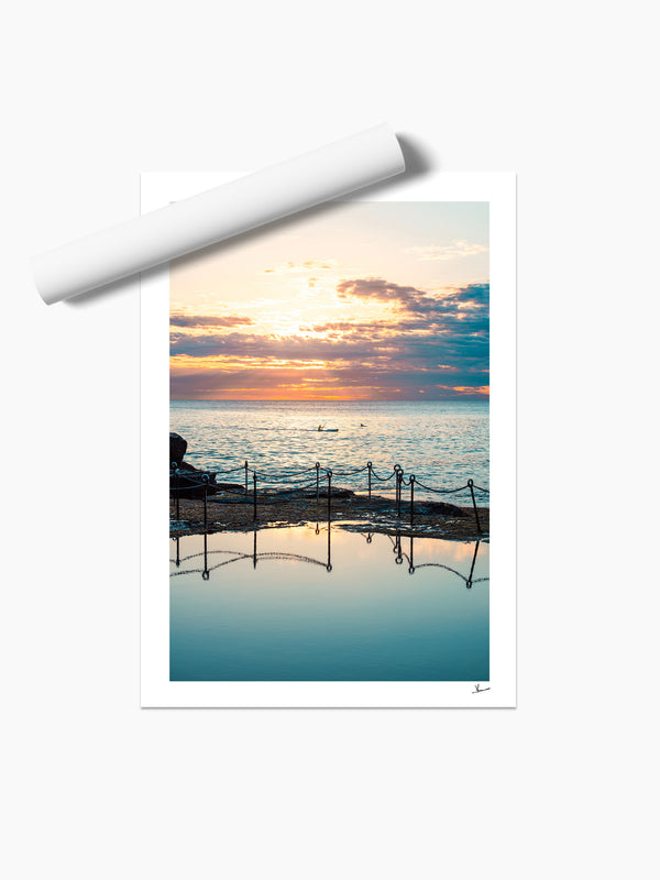Sunrise with dolphins - The Bogey Hole 01 - Newcastle - Wall Art Print - Australia Unseen