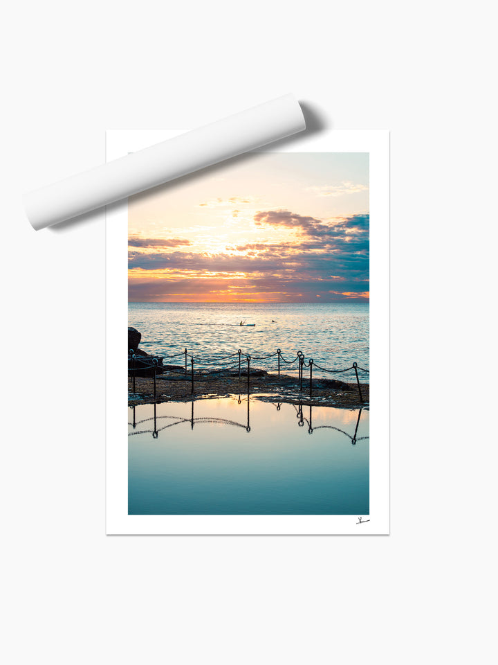 Sunrise with dolphins - The Bogey Hole 01 - Newcastle - Wall Art Print - Australia Unseen