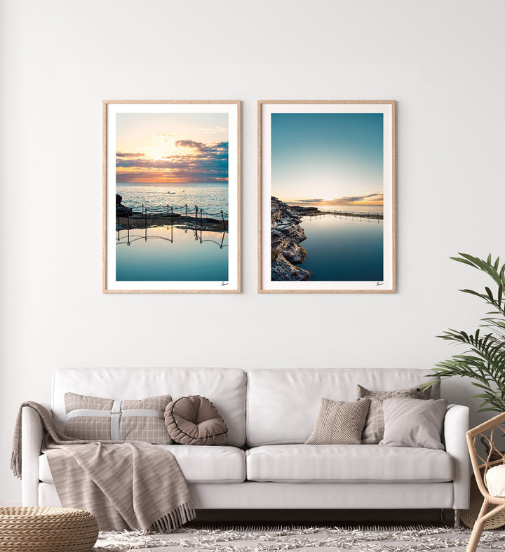 Sunrise with dolphins - The Bogey Hole 01 - Newcastle - Wall Art Print - Australia Unseen