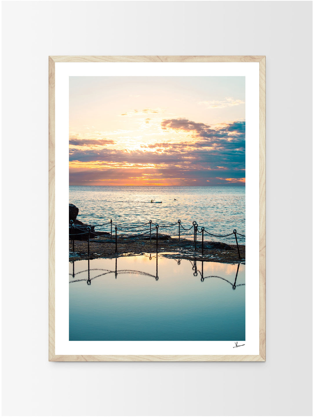 Sunrise with dolphins - The Bogey Hole 01 - Newcastle - Wall Art Print - Australia Unseen