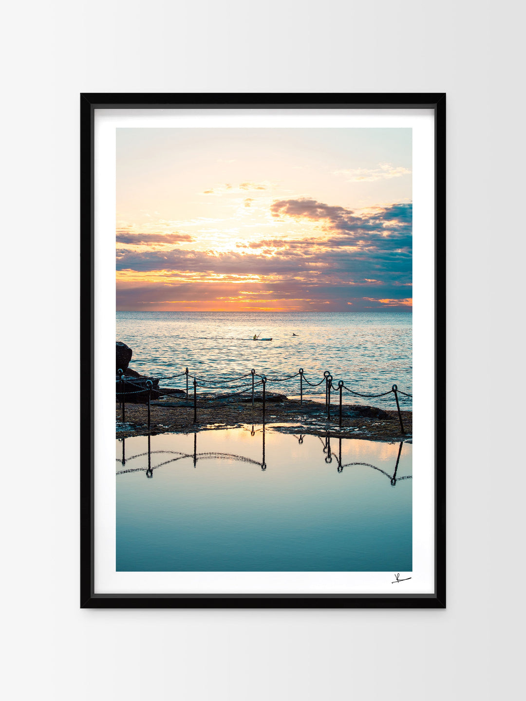 Sunrise with dolphins - The Bogey Hole 01 - Newcastle - Wall Art Print - Australia Unseen