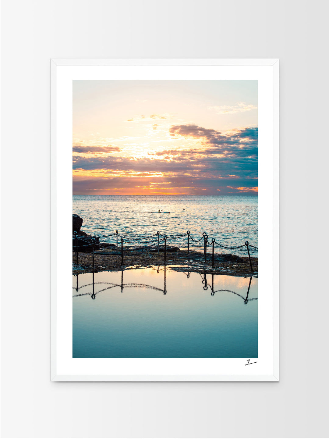 Sunrise with dolphins - The Bogey Hole 01 - Newcastle - Wall Art Print - Australia Unseen