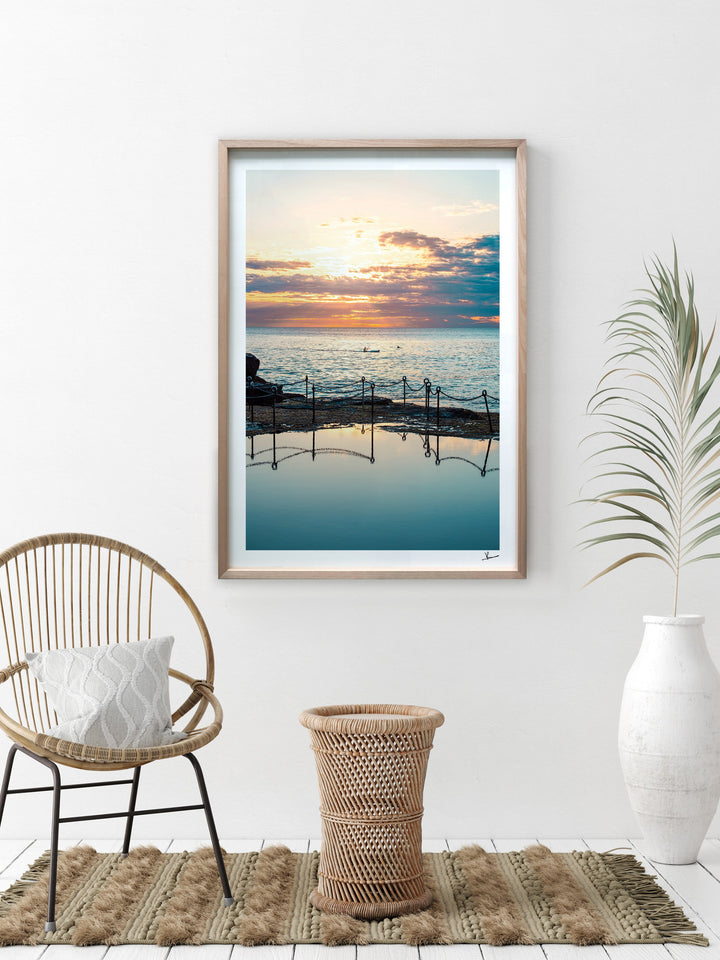 Sunrise with dolphins - The Bogey Hole 01 - Newcastle - Wall Art Print - Australia Unseen