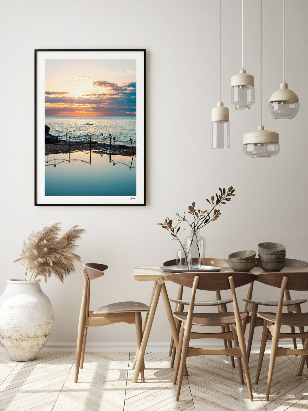 Sunrise with dolphins - The Bogey Hole 01 - Newcastle - Wall Art Print - Australia Unseen