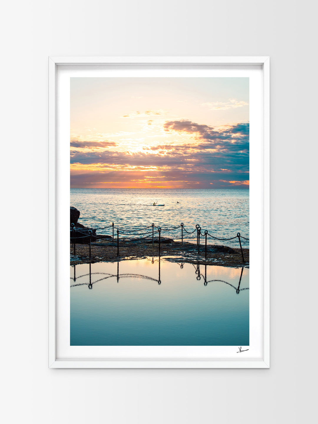 Sunrise with dolphins - The Bogey Hole 01 - Newcastle - Wall Art Print - Australia Unseen