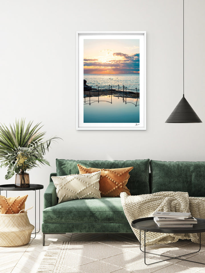 Sunrise with dolphins - The Bogey Hole 01 - Newcastle - Wall Art Print - Australia Unseen