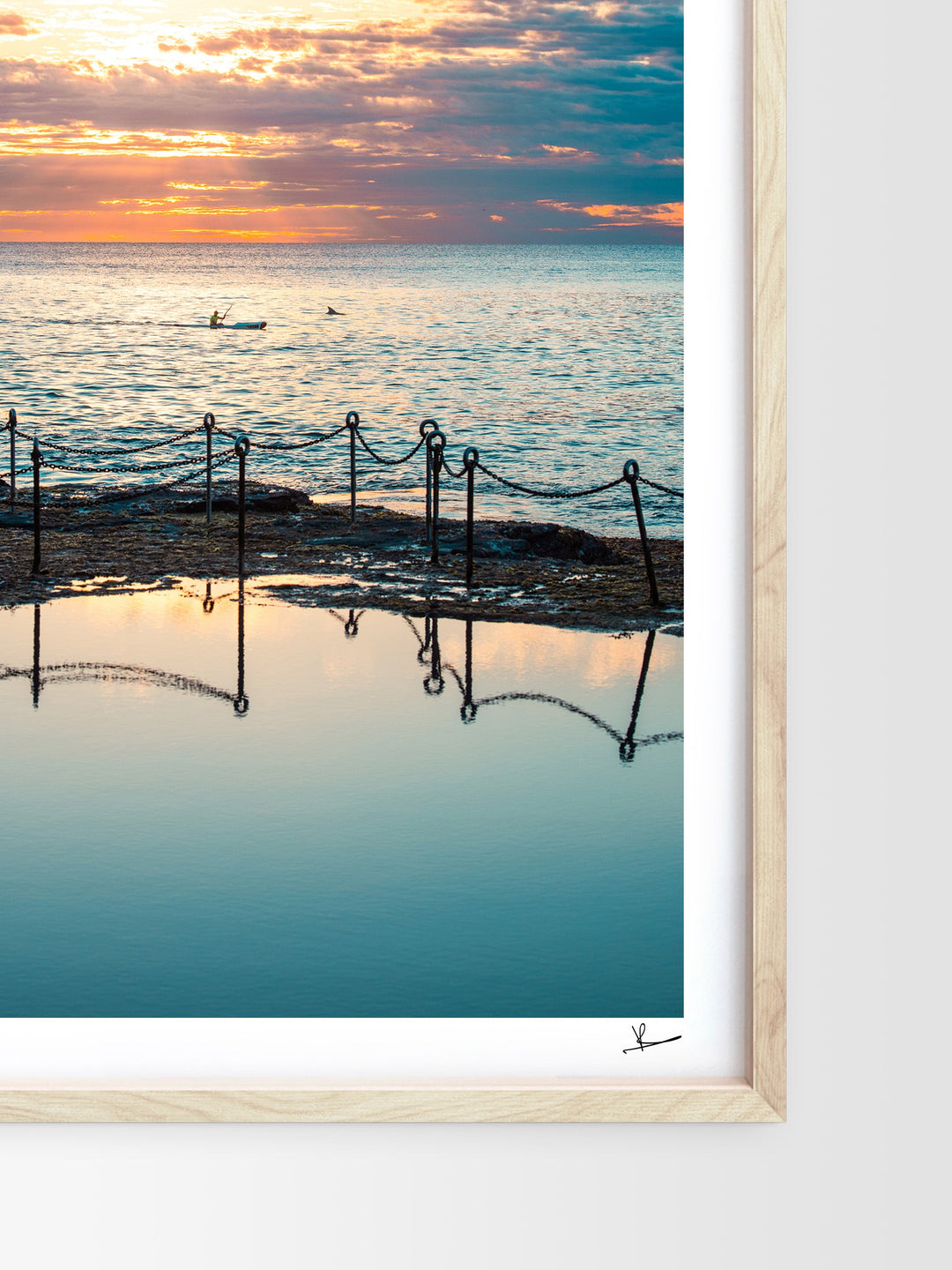 Sunrise with dolphins - The Bogey Hole 01 - Newcastle - Wall Art Print - Australia Unseen