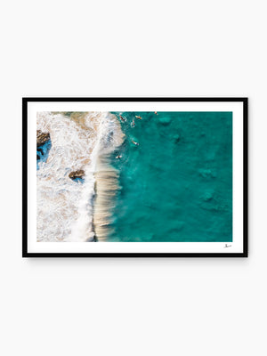 The Divide, Byron Bay — minimalist surf wall art print by Vincent Rommelaere · Australia Unseen