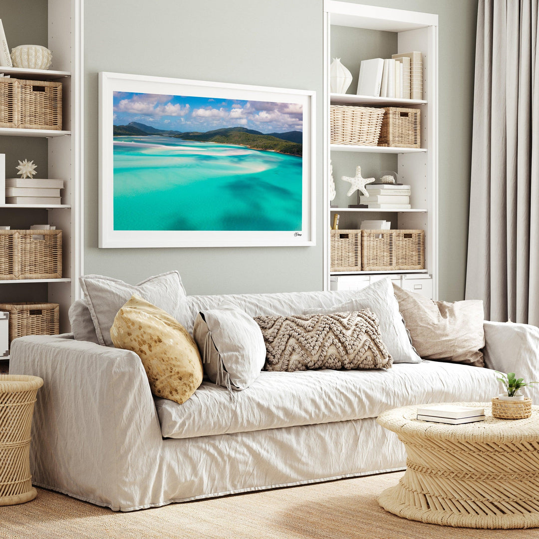 Turquoise Drift – Hill Inlet – Whitsundays Wall Art Print - Australia Unseen