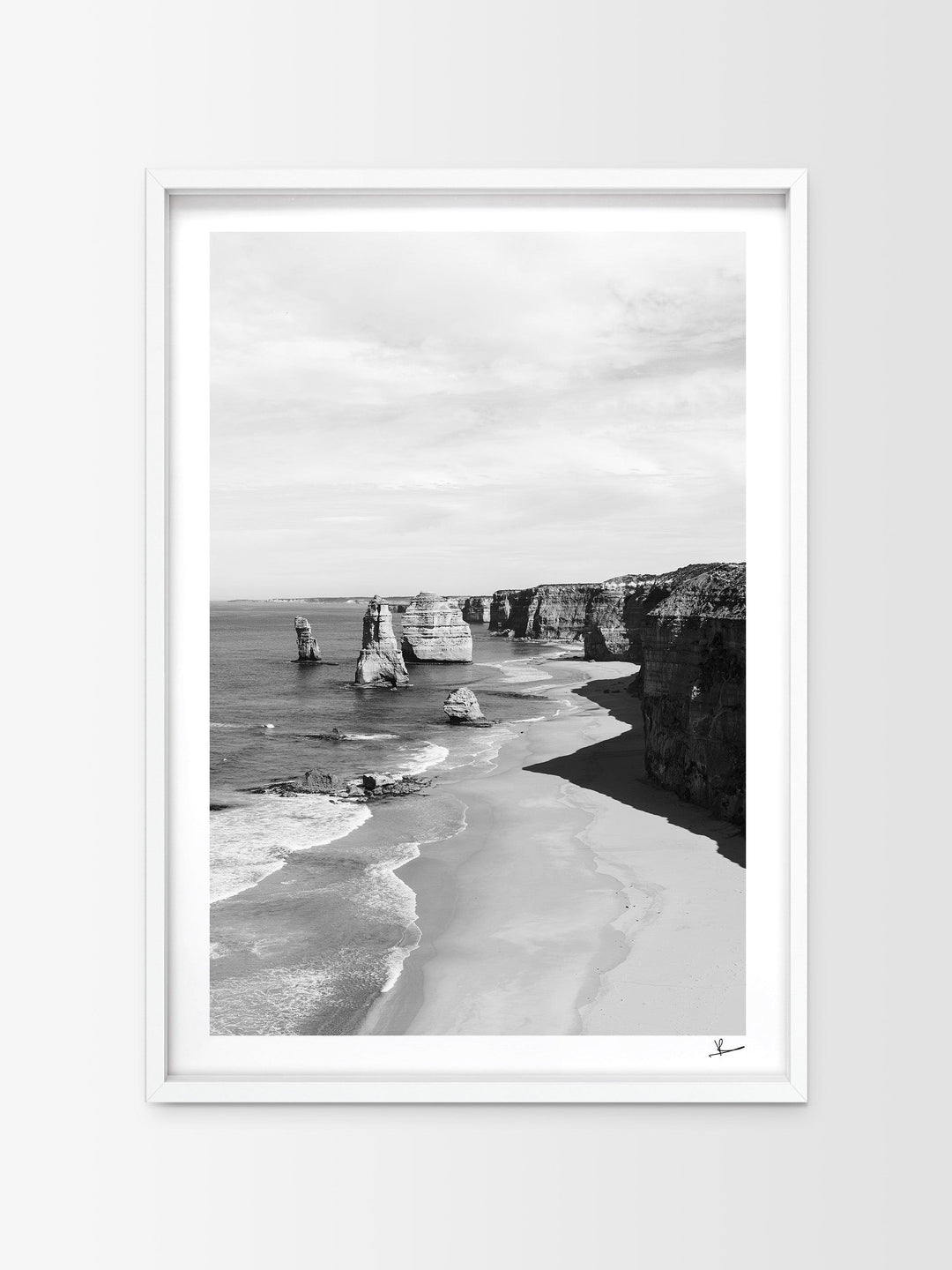 Twelve Apostles 02 (B&W) - Wall Art Print - Australia Unseen
