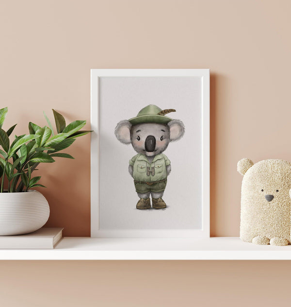 Archie the koala | Children illustration | Art print kids decor nursery | Australian animals print - Australia Unseen