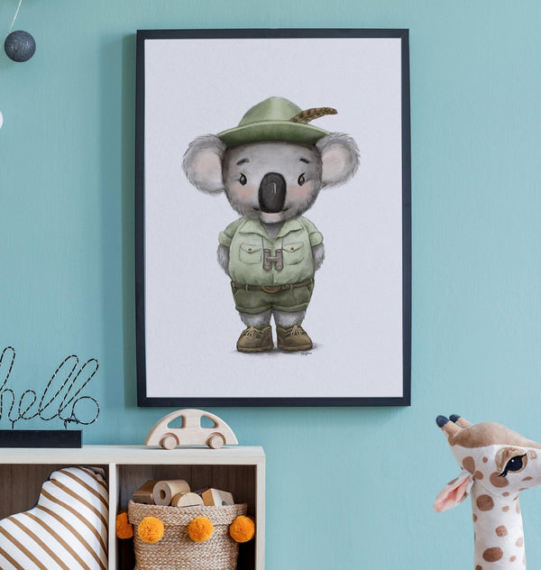 Archie the koala | Children illustration | Art print kids decor nursery | Australian animals print - Australia Unseen