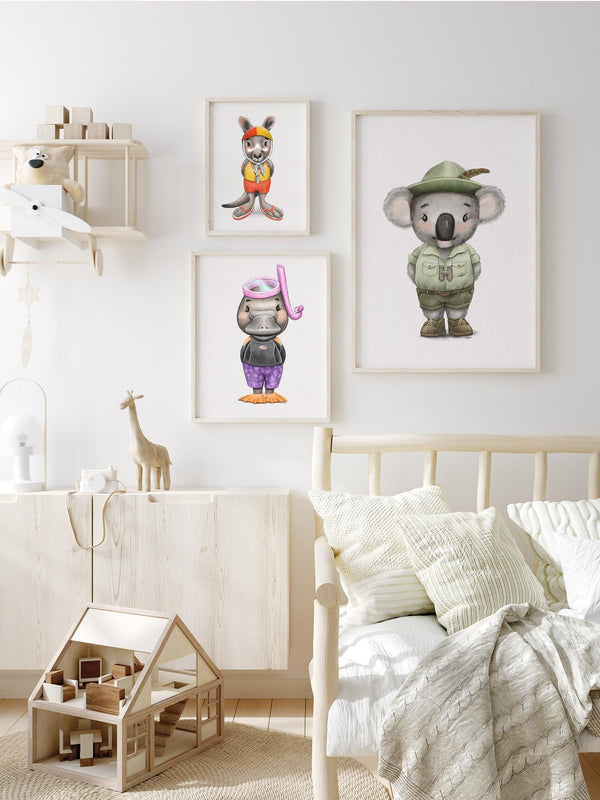 Archie the koala | Children illustration | Art print kids decor nursery | Australian animals print - Australia Unseen