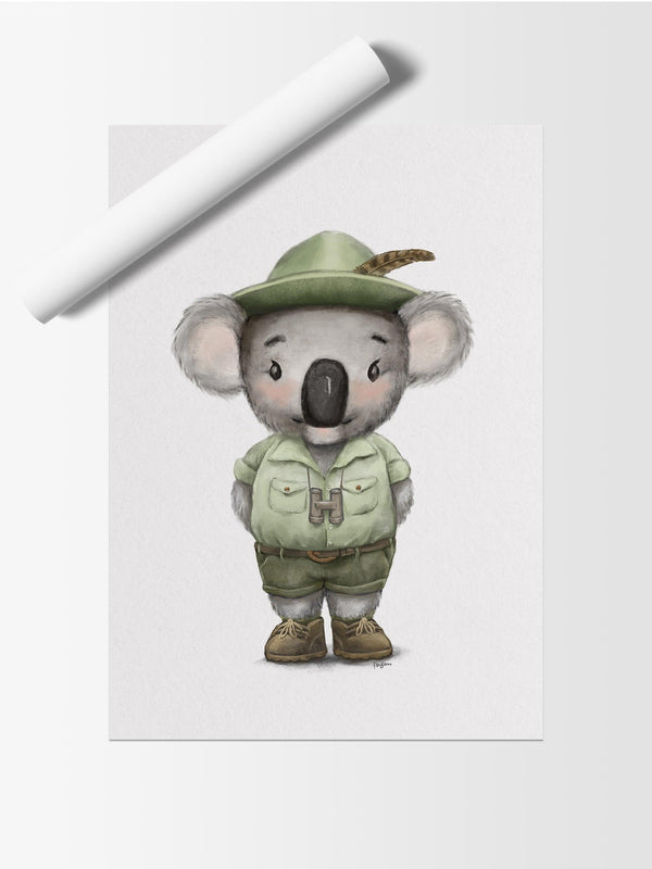 Archie the koala | Children illustration | Art print kids decor nursery | Australian animals print - Australia Unseen