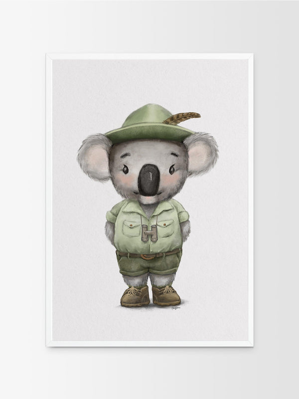 Archie the koala | Children illustration | Art print kids decor nursery | Australian animals print - Australia Unseen