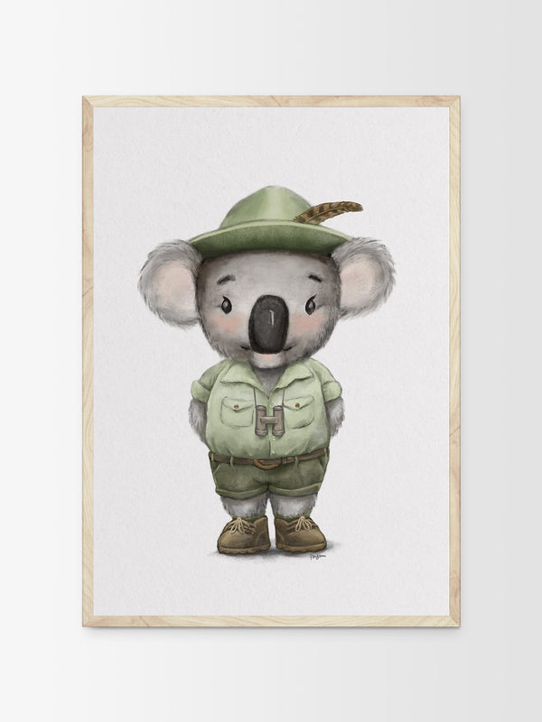 Archie the koala | Children illustration | Art print kids decor nursery | Australian animals print - Australia Unseen
