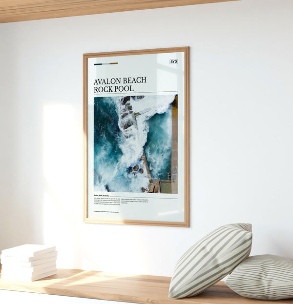 Avalon Beach Rock Pool Editorial Poster - Australia Unseen