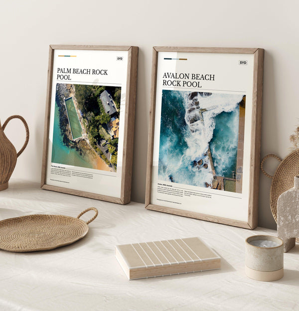Avalon Beach Rock Pool Editorial Poster - Australia Unseen