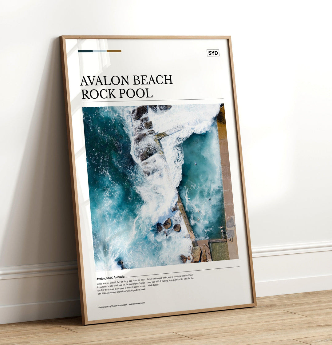 Avalon Beach Rock Pool Editorial Poster - Australia Unseen