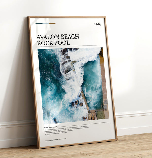 Avalon Beach Rock Pool Editorial Poster - Australia Unseen