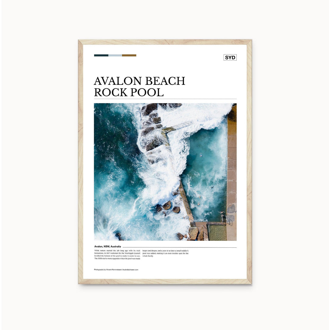 Avalon Beach Rock Pool Editorial Poster - Australia Unseen