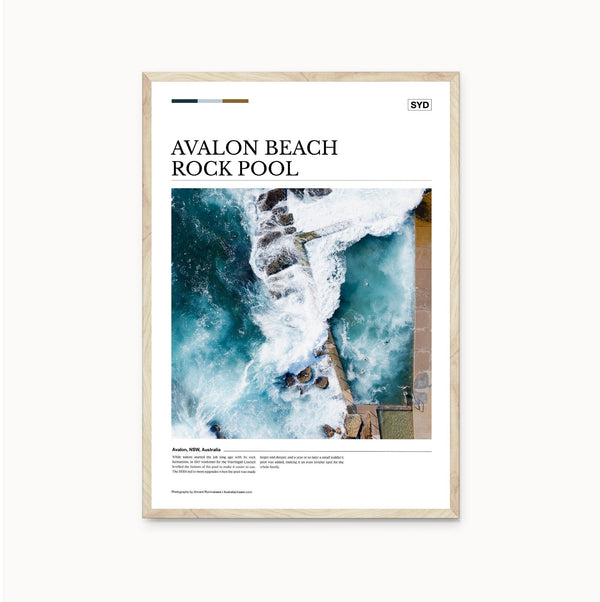 Avalon Beach Rock Pool Editorial Poster - Australia Unseen